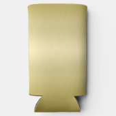 Elegante Gouden Gradiënt Monogram Gepersonaliseerd Seltzer Blikjeskoeler (Achterkant)