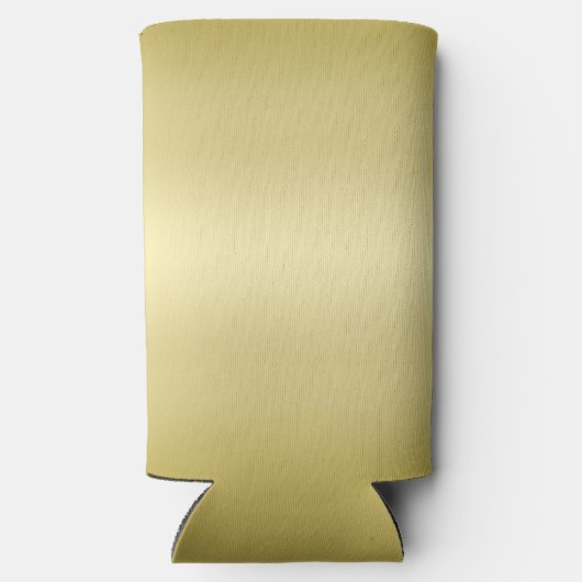 Elegante Gouden Gradiënt Monogram Gepersonaliseerd Seltzer Blikjeskoeler (Achterkant)