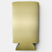 Elegante Gouden Gradiënt Monogram Gepersonaliseerd Seltzer Blikjeskoeler (Voorkant)