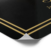 Elegante gouden grens Viering van het leven Fotote Poster (Hoek)