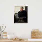 Elegante gouden grens Viering van het leven Fotote Poster (Keuken)