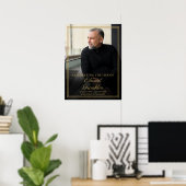 Elegante gouden grens Viering van het leven Fotote Poster (Thuiskantoor)