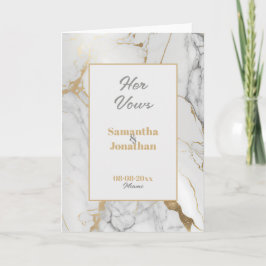 Elegante gouden grijze marmeren Huwelijksbelofte k Bedankkaart