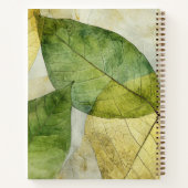 Elegante gouden groene bladeren 2025 affirmaties notitieboek (Achterkant)