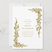 Elegante Gouden Groene Bruids-Shower Kader Formeel Kaart (Voorkant)