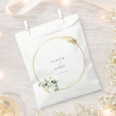 Elegante gouden groene Eucaliptus bruiloft Bedankzakje (Geknipt)