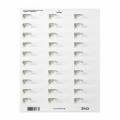 Elegante gouden groene eucalyptus bruiloft etiket (Full Sheet)