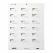 Elegante Gouden Groene Eucalyptus Bruiloft Etiket (Full Sheet)