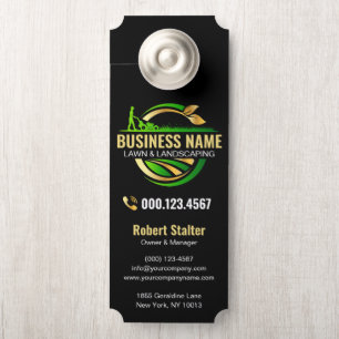 Elegante Gouden Groene Graszorg Professional Deurhanger