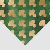 Elegante gouden groene kerstversieringen patroon tissuepapier (Detail)