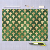 Elegante gouden groene kerstversieringen patroon tissuepapier (Craft)