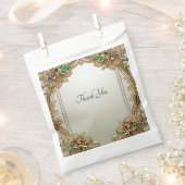 Elegante gouden  gunstzak bedankzakje (Geknipt)