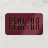 Elegante gouden handgeschreven scriptnaam makelaar visitekaartje (Voorkant)