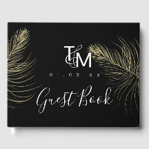 Elegante Gouden Handgetekende Veer Chic Trouwen