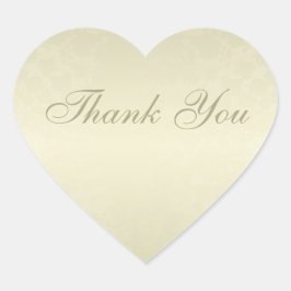 Elegante gouden hart bruiloft dank u hart sticker