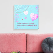 Elegante Gouden Hart Liefde Kunst Canvas Afdruk (Insitu (Woonkamer))
