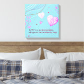 Elegante Gouden Hart Liefde Kunst Canvas Afdruk (Insitu (Slaapkamer))