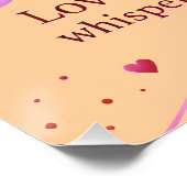 Elegante Gouden Hart Liefdeskunst Perfect Poster (Hoek)