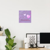 Elegante Gouden Hart Liefdeskunst Poster (Thuiskantoor)