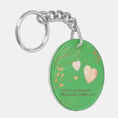 Elegante Gouden Hart Liefdeskunst  Sleutelhanger (Voorkant Links)