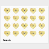 Elegante gouden hart Sticker, Diamond Scroll Foto Sticker (Vel)