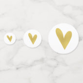Elegante gouden hart trouwtafel Confetti (Voorkanten)