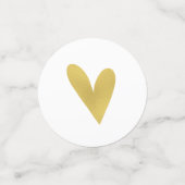 Elegante gouden hart trouwtafel Confetti (Kleine voorkant)