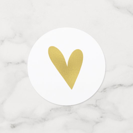 Elegante gouden hart trouwtafel Confetti (Kleine voorkant)