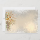 Elegante Gouden Harten Boho Bloemen Bewaar De Dat Save The Date (Achterkant)