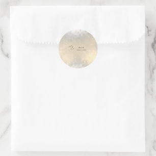 Elegante Gouden Harten Chic Ronde Sticker