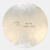 Elegante Gouden Harten Chic Ronde Sticker (Voorkant)