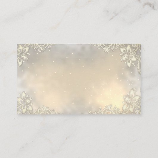 Elegante Gouden Harten Kant Trouwregister Informatiekaartje (Achterkant)