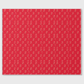 Elegante gouden harten rood cadeaupapier (Vlak)