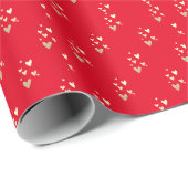 Elegante gouden harten rood cadeaupapier (Rol Hoek)