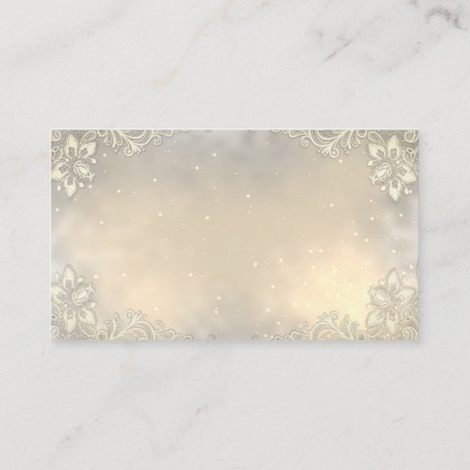 Elegante Gouden Hartjes Frame Kant Trouw   Informatiekaartje (Achterkant)