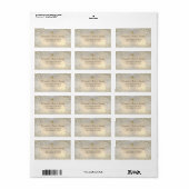 Elegante Gouden Hartjes Kant Bruiloft Etiket (Full Sheet)