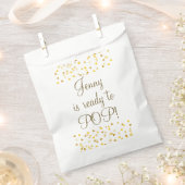 Elegante Gouden Hartjes Op Barsten Staande Baby Sh Bedankzakje (Geknipt)