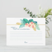 Elegante Gouden Hawaïaanse Hibiscus Trouw Wijsheid Aankondiging (Staand voorkant)