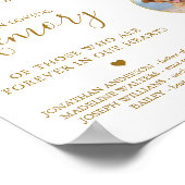 Elegante Gouden Hemel Foto Collage Trouw Herdenkin Poster (Hoek)