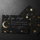 Elegante gouden hemelse luier Raffle Kaart