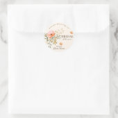 Elegante gouden Herfst bloem dank u Vrijgezellenfe Ronde Sticker (Tas)