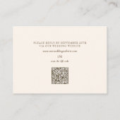 Elegante gouden Herfst bloemen bruiloft QR Code RS Informatiekaartje (Achterkant)