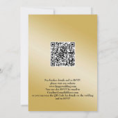 Elegante gouden herten & gouden Confetti bruiloft Kaart (Achterkant)