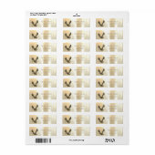Elegante, gouden hoge hakken etiket (Full Sheet)