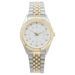 Elegante Gouden Horloge Kader met Romeinse Cijfers