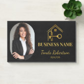 Elegante Gouden Huissleutel Professionele Makelaar Post-it® Notes (Kantoor)