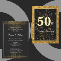 Elegante Gouden Huwelijksjubileum 50e Verjaardag 