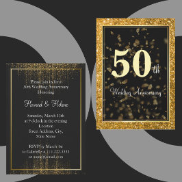 Elegante Gouden Huwelijksjubileum 50e Verjaardag Kaart