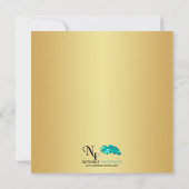 Elegante Gouden Huwelijksjubileum Uitnodiging 50 J (Achterkant)