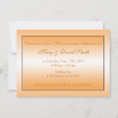 Elegante gouden huwelijksjubileum uitnodigingen (Achterkant)